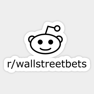 r/wallstreetbets (black) Sticker